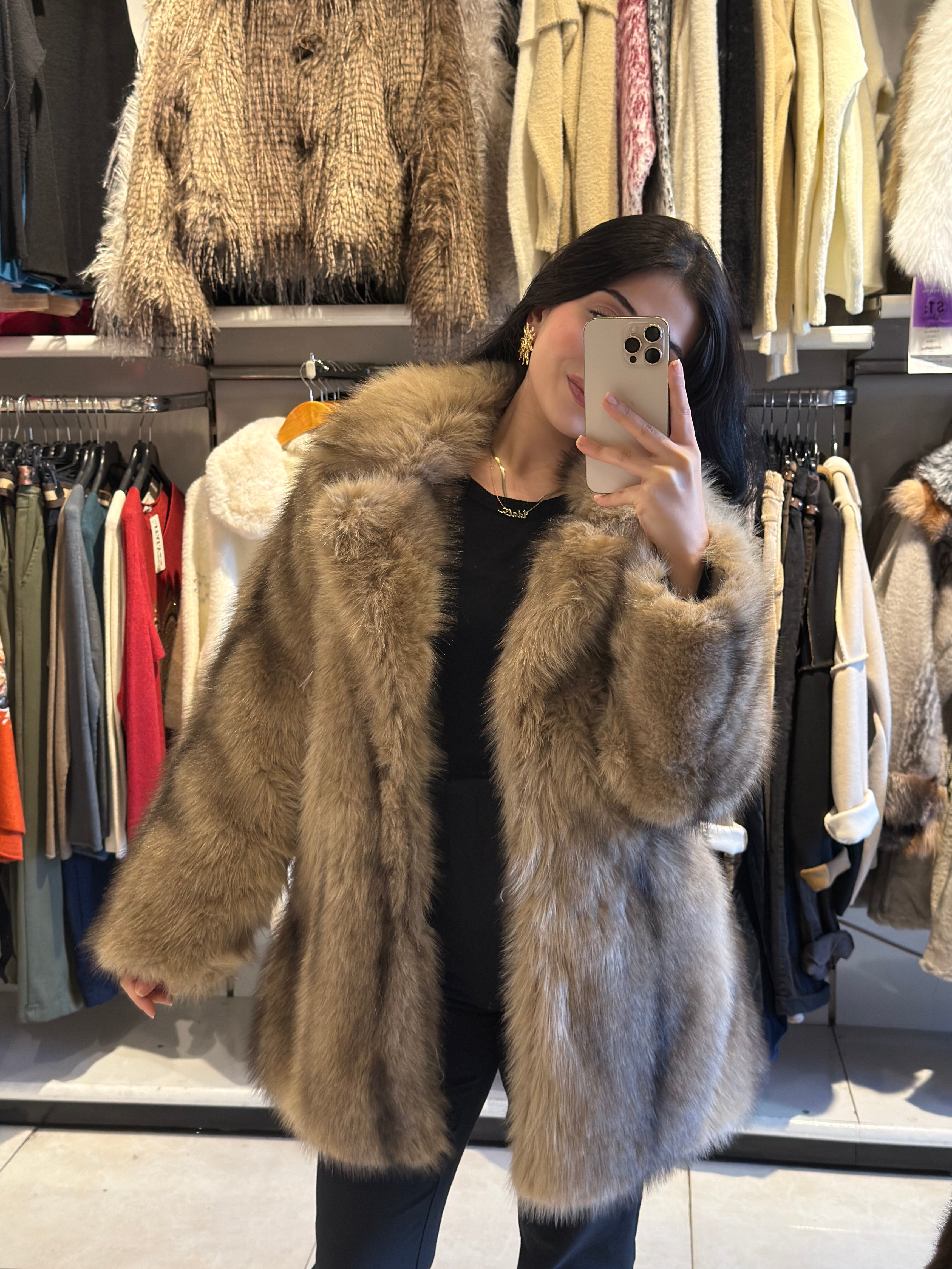 Çift Renk Peluş Kürk