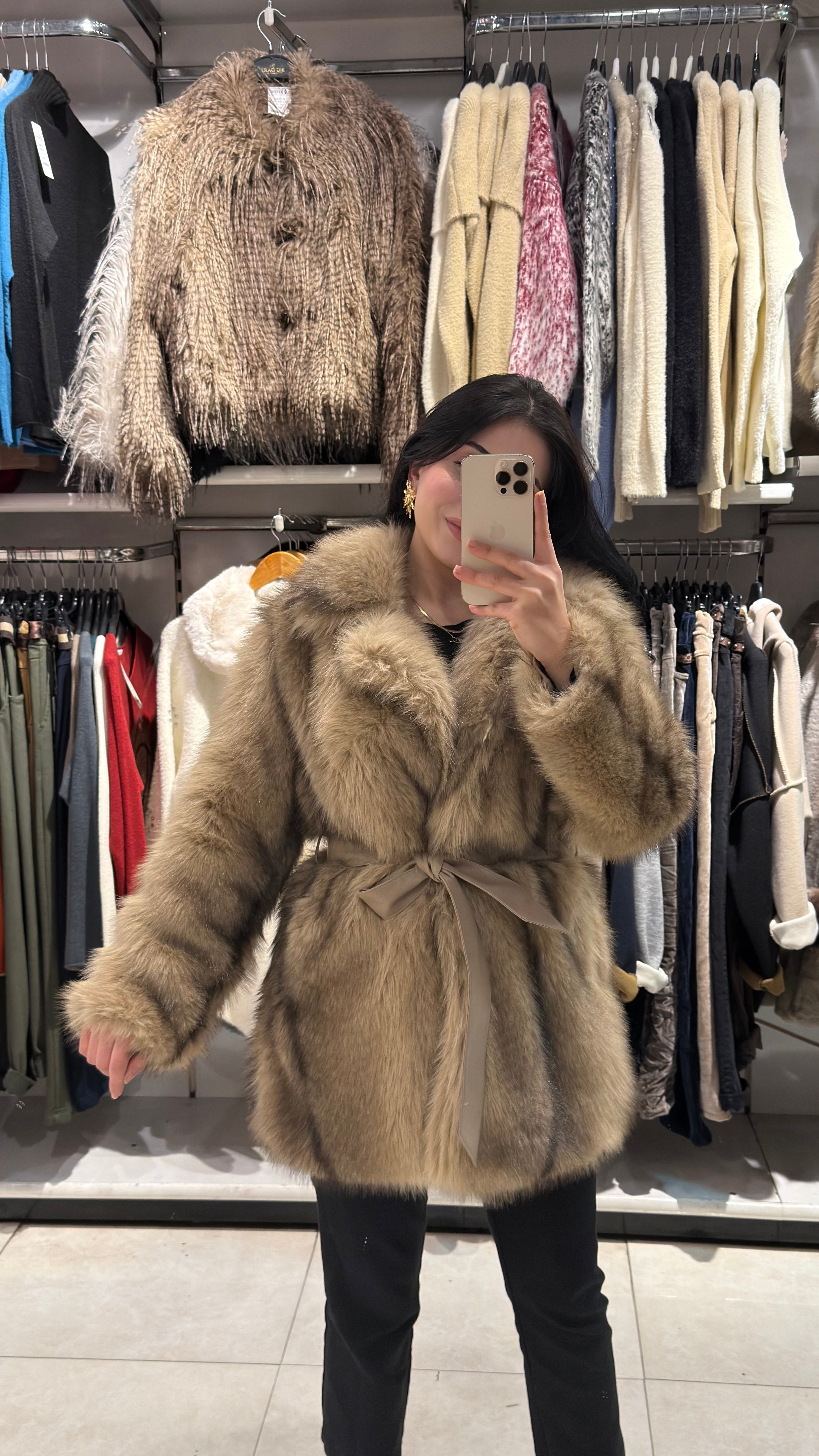 Çift Renk Peluş Kürk