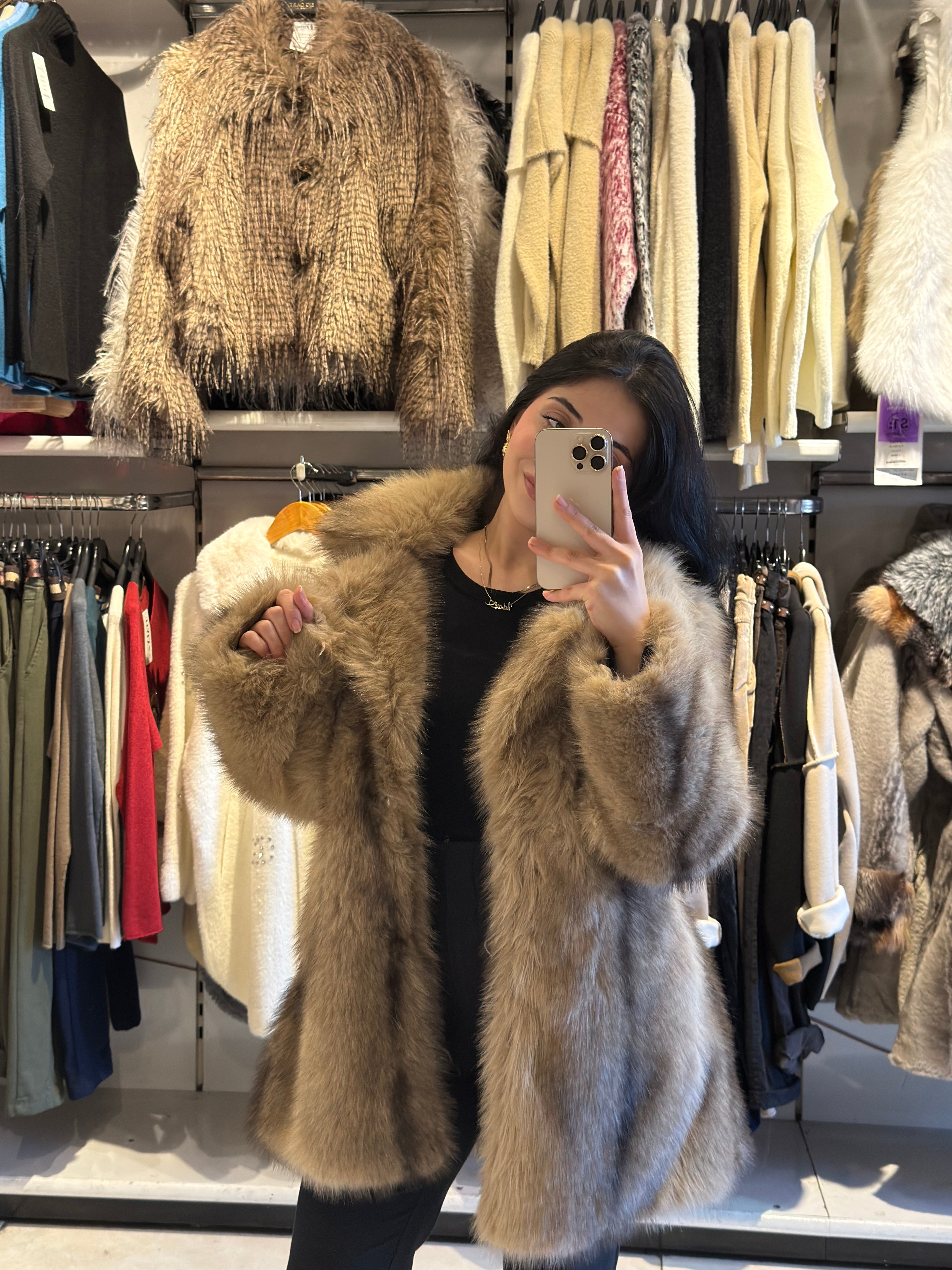 Çift Renk Peluş Kürk