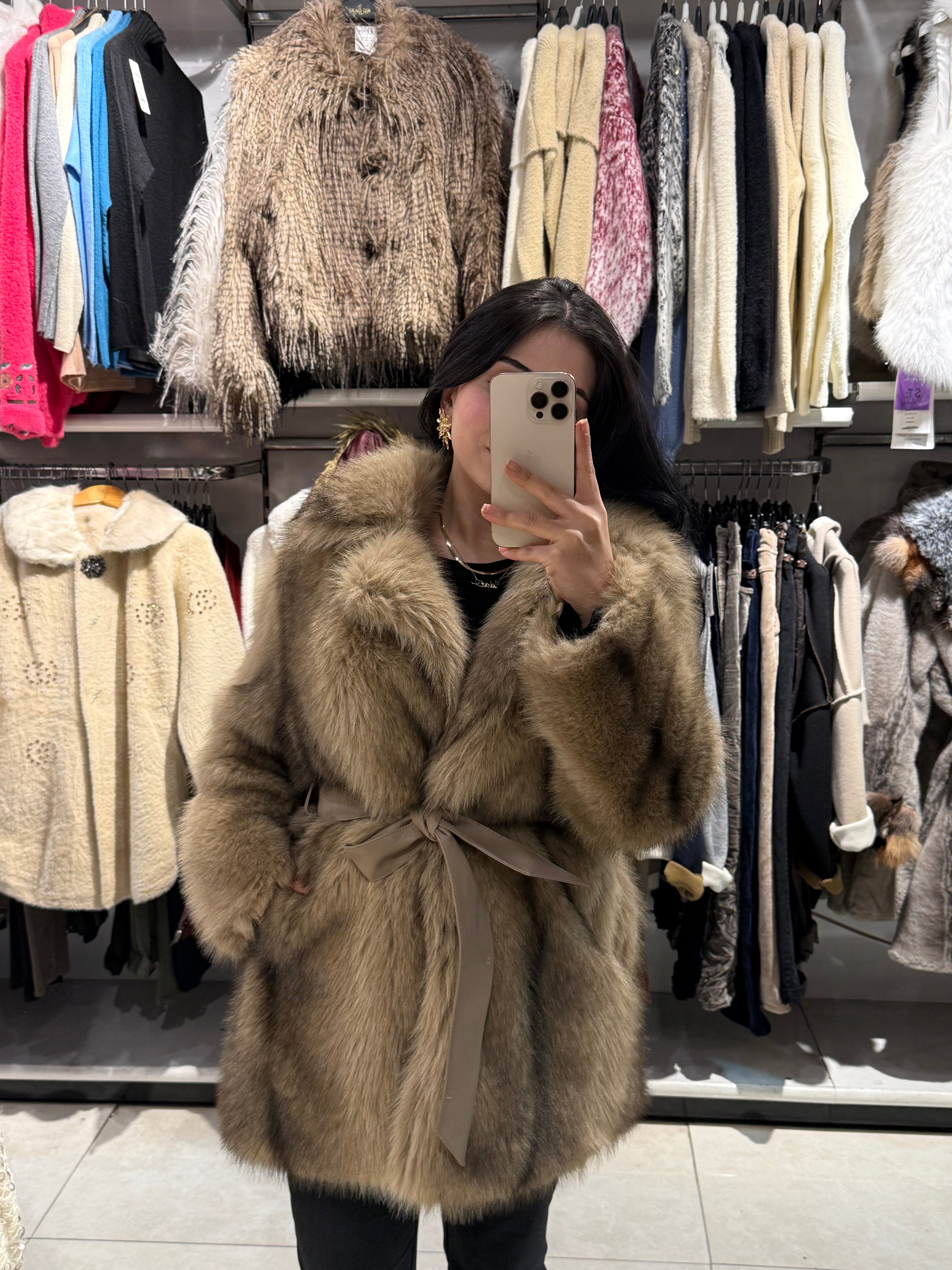 Çift Renk Peluş Kürk