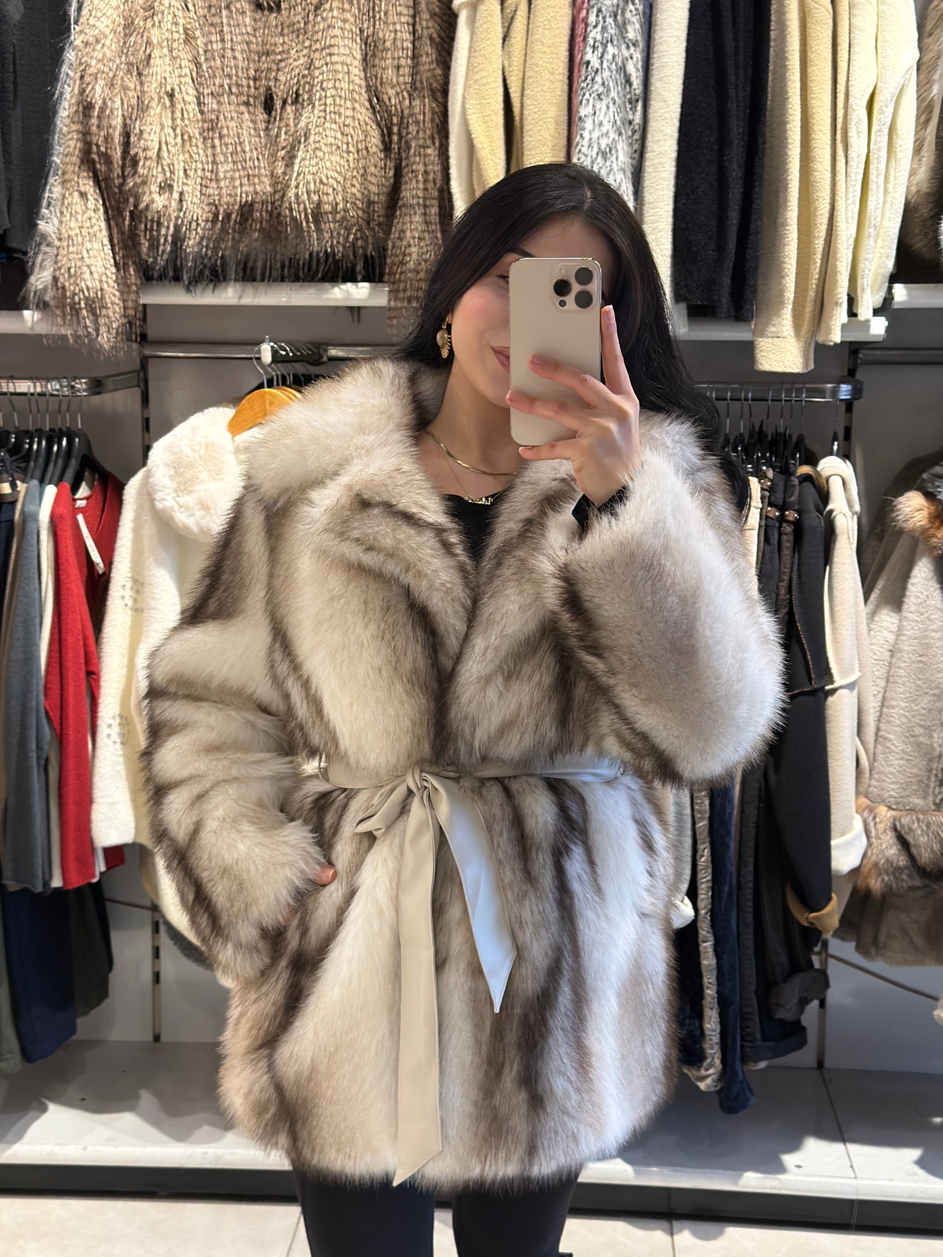 Çift Renk Peluş Kürk