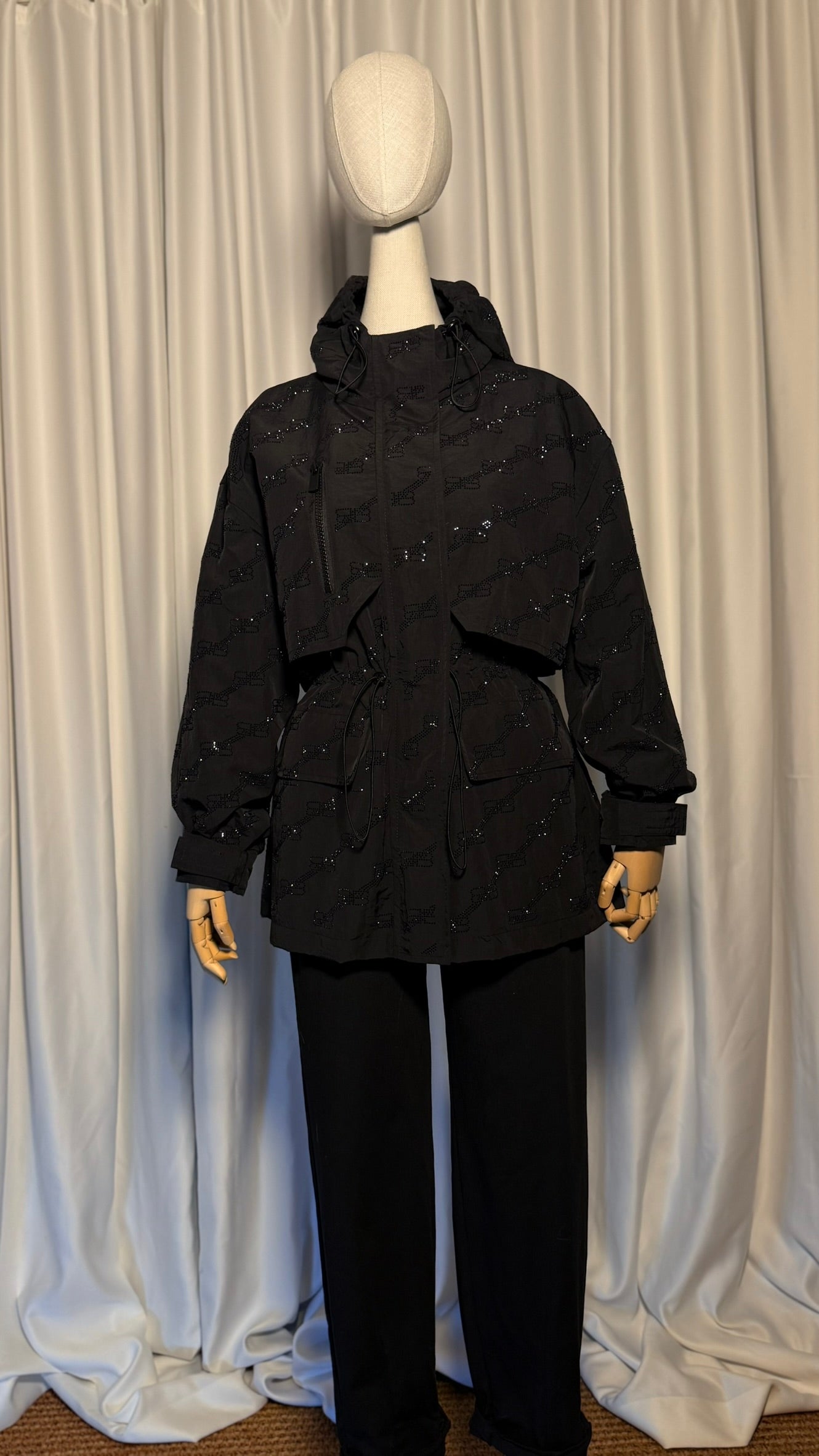 Belden Sıkmalı Tasarım Mevsimlik Mont