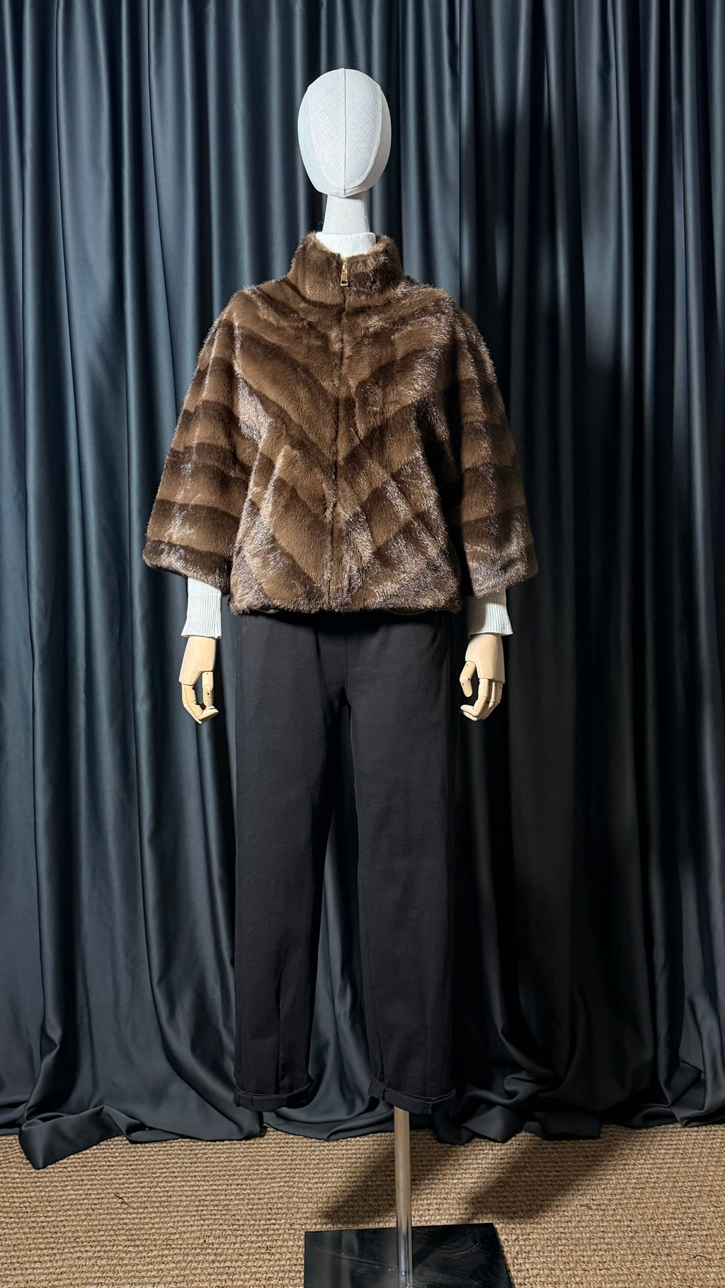 Kahverengi Kısa Kürk Ceket