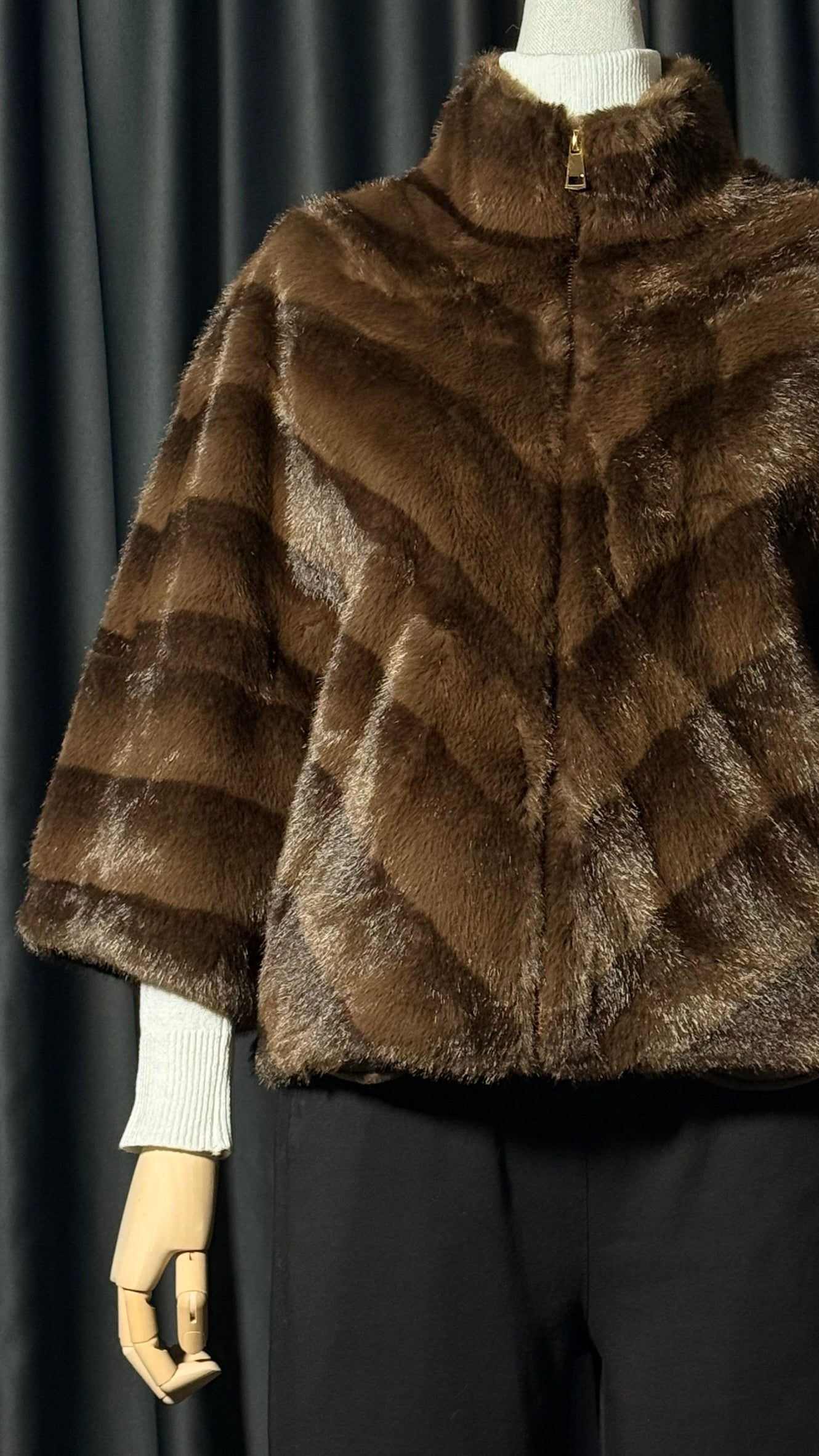 Kahverengi Kısa Kürk Ceket