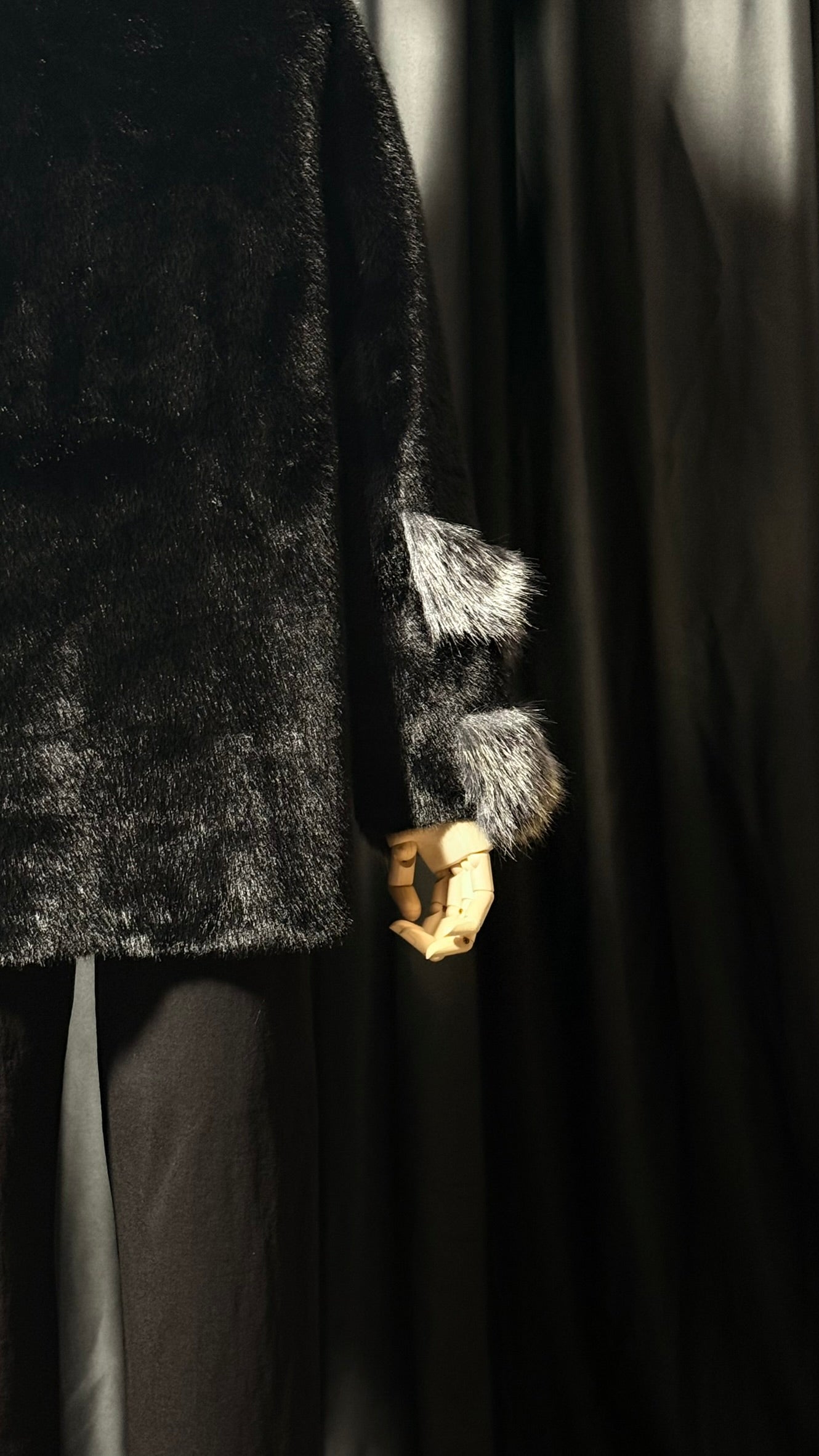 Siyah-Mavi Kürk Ceket