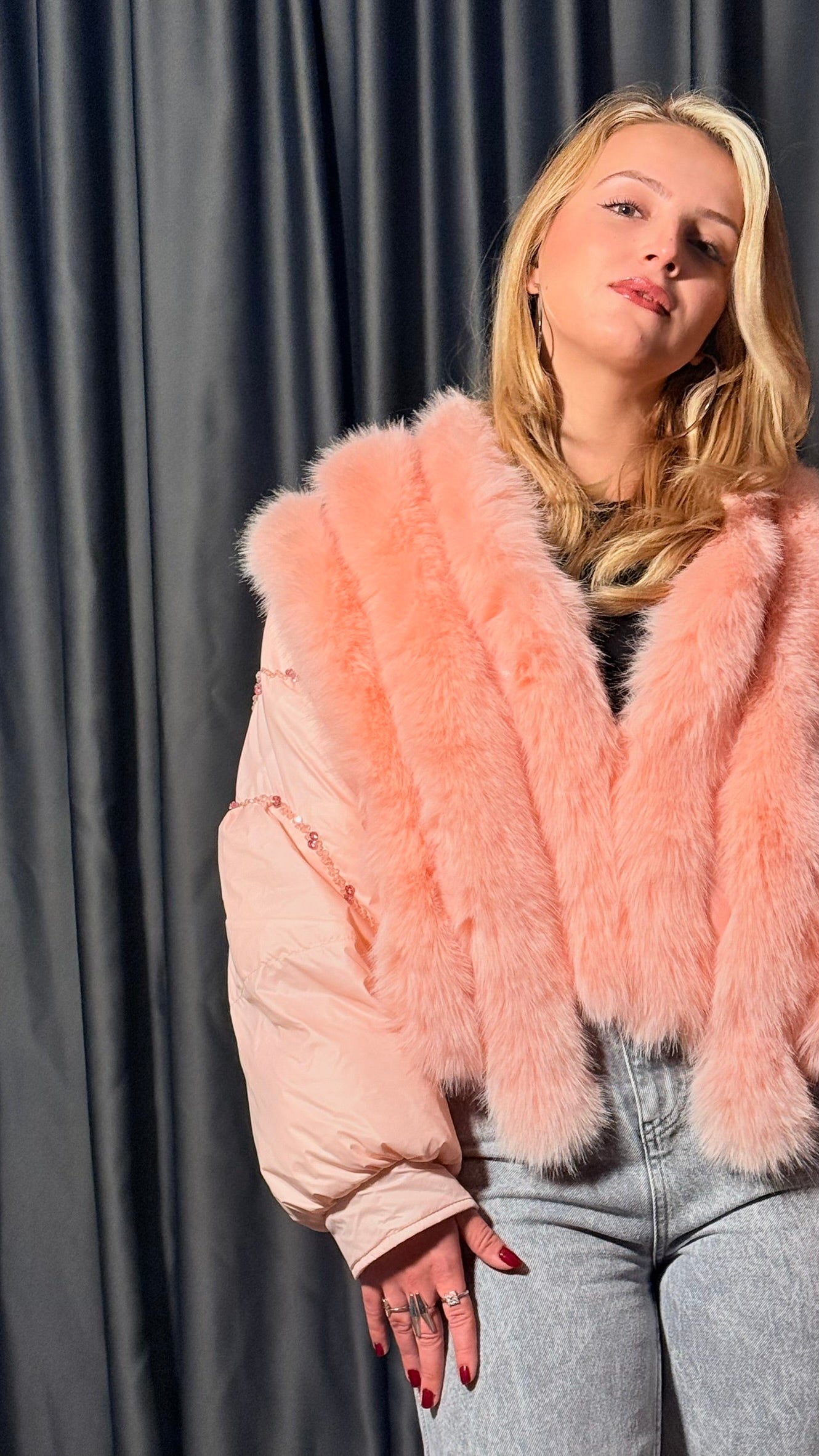 Orijinal Kaz Tüyü Tasarım Mont