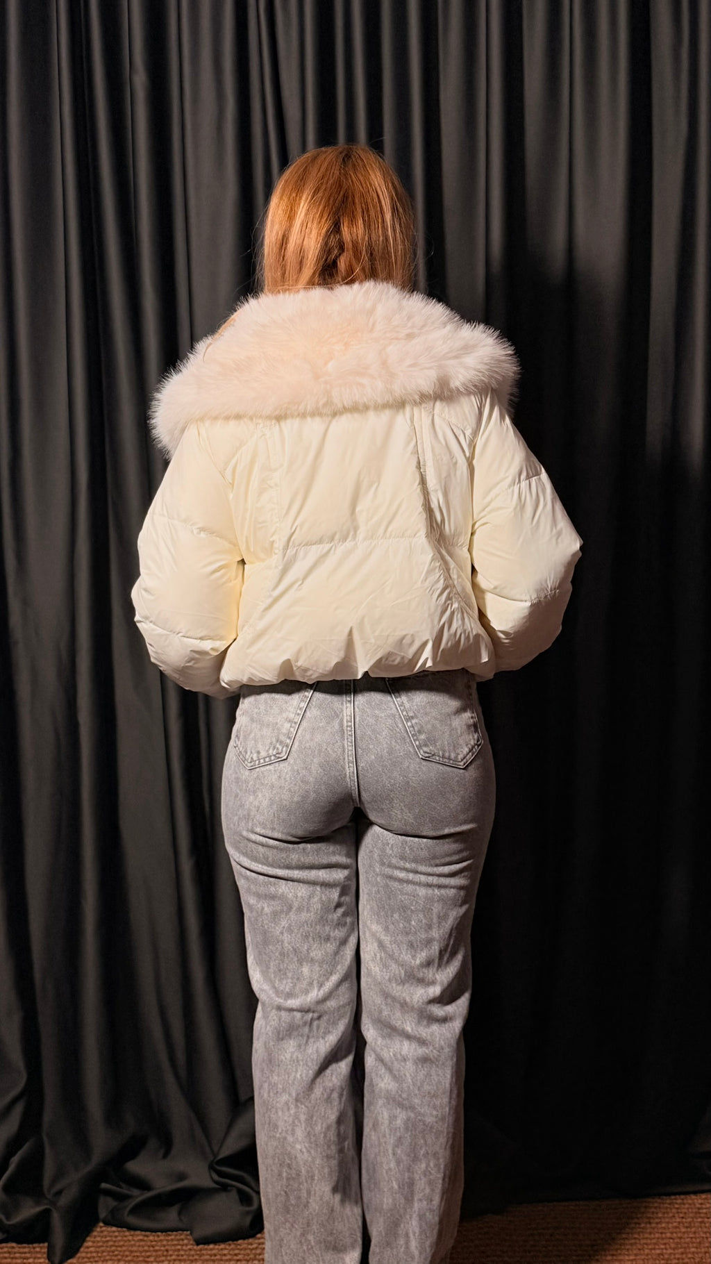 Kürk Detaylı  Kaz Tüyü Mont