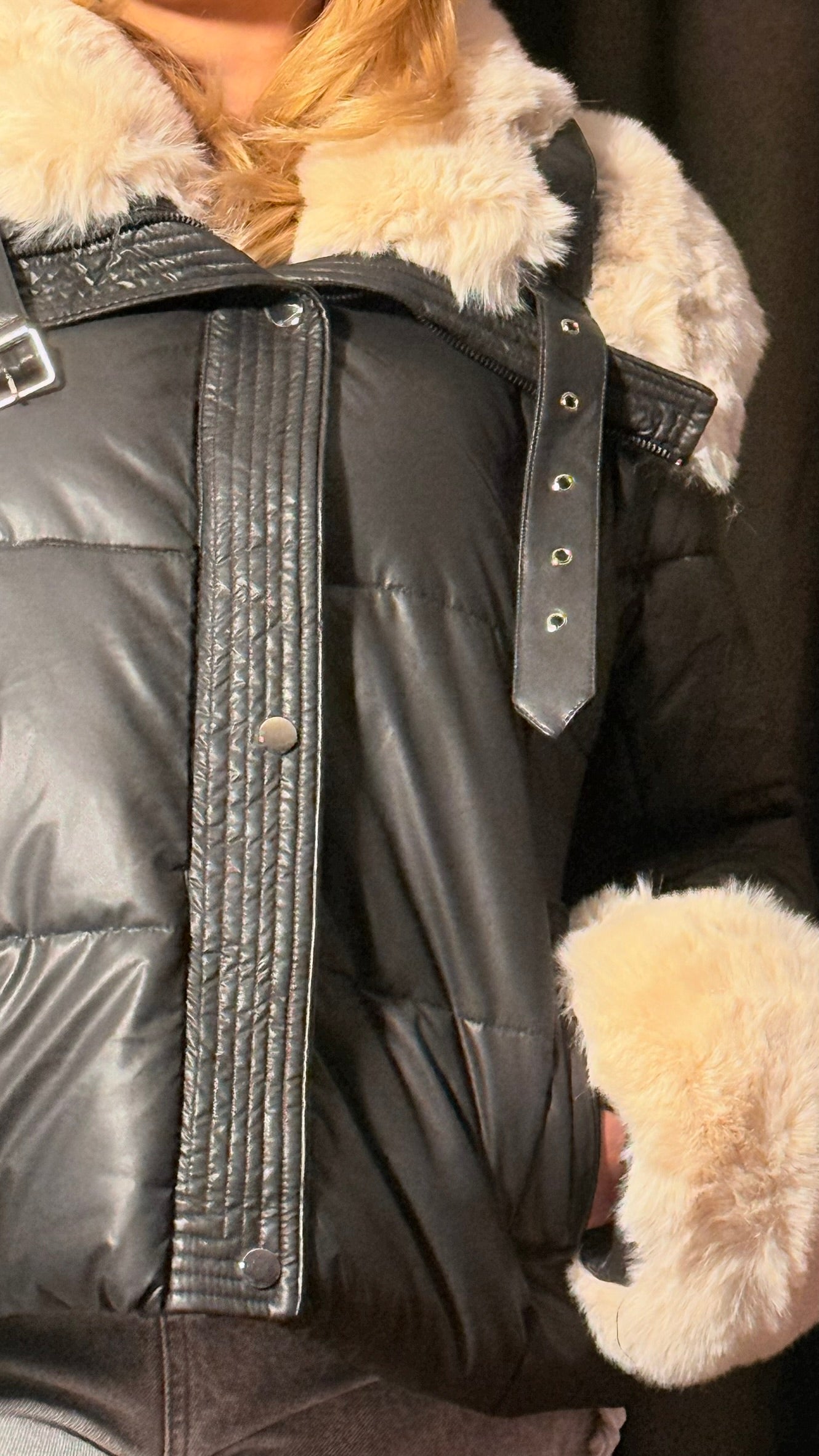 Tansel Deri Şişme Mont