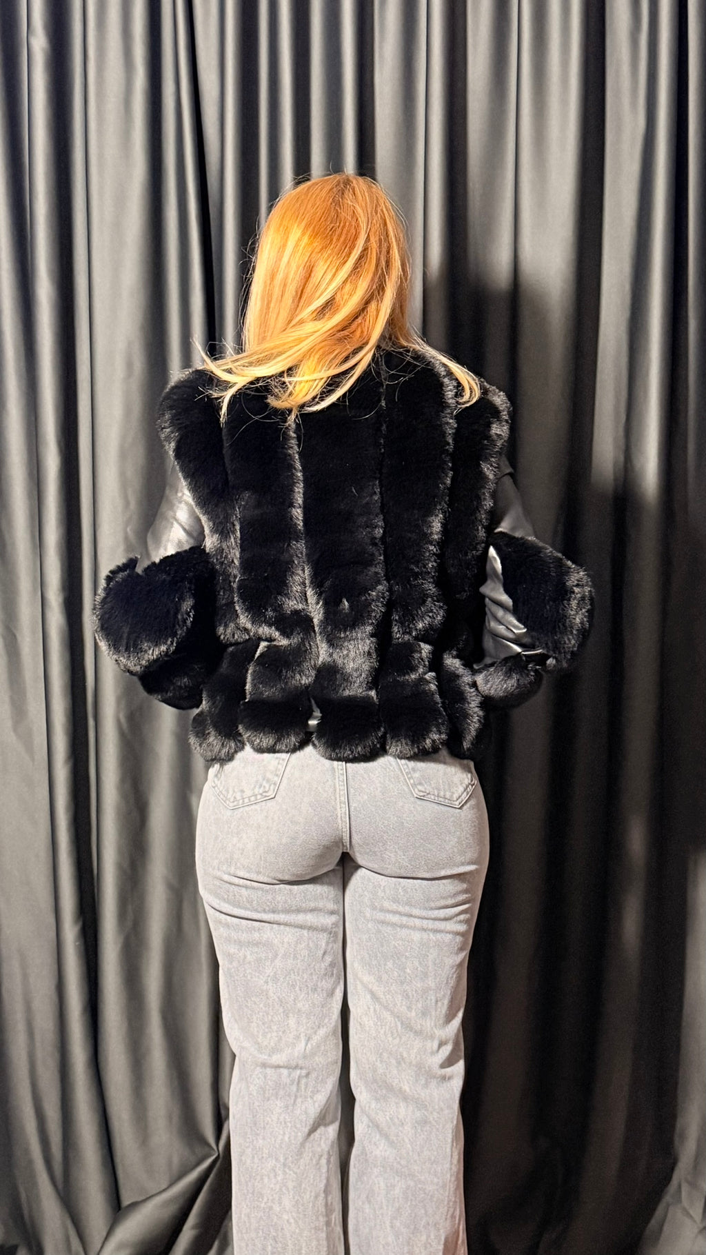 Kürk Detaylı Deri Mont