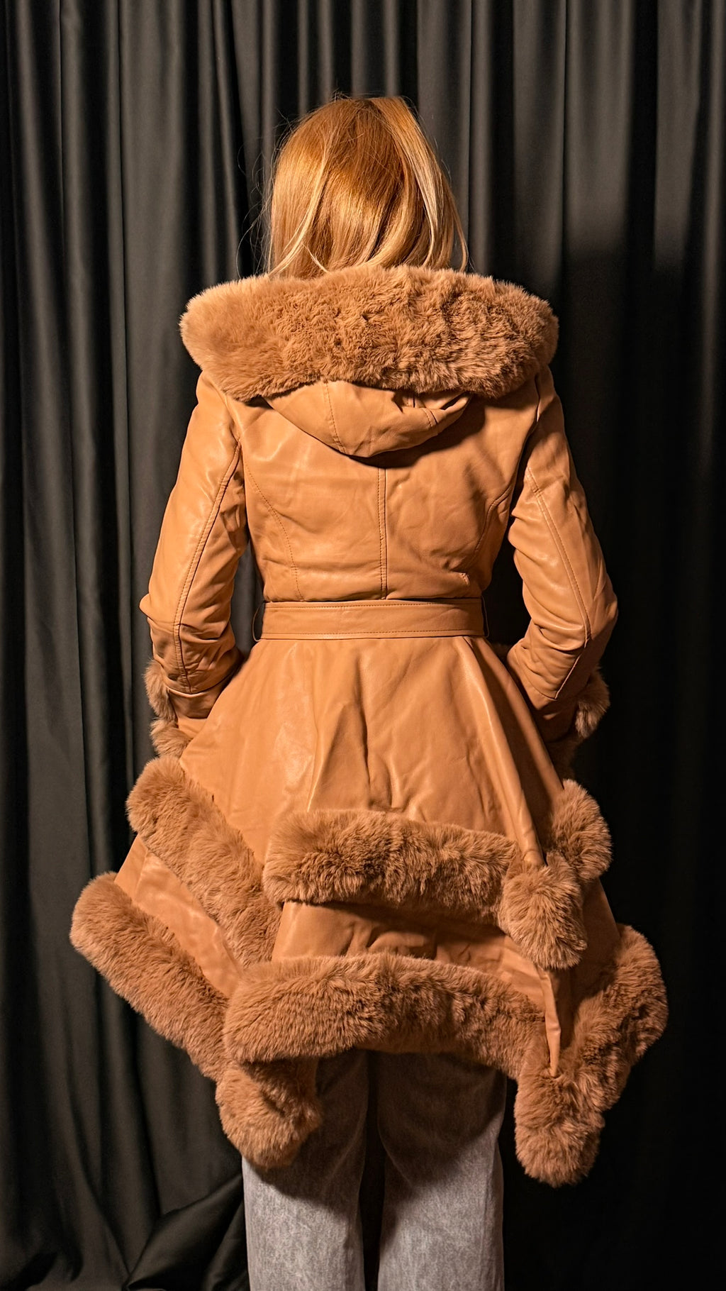 Kürk Detaylı Deri Mont