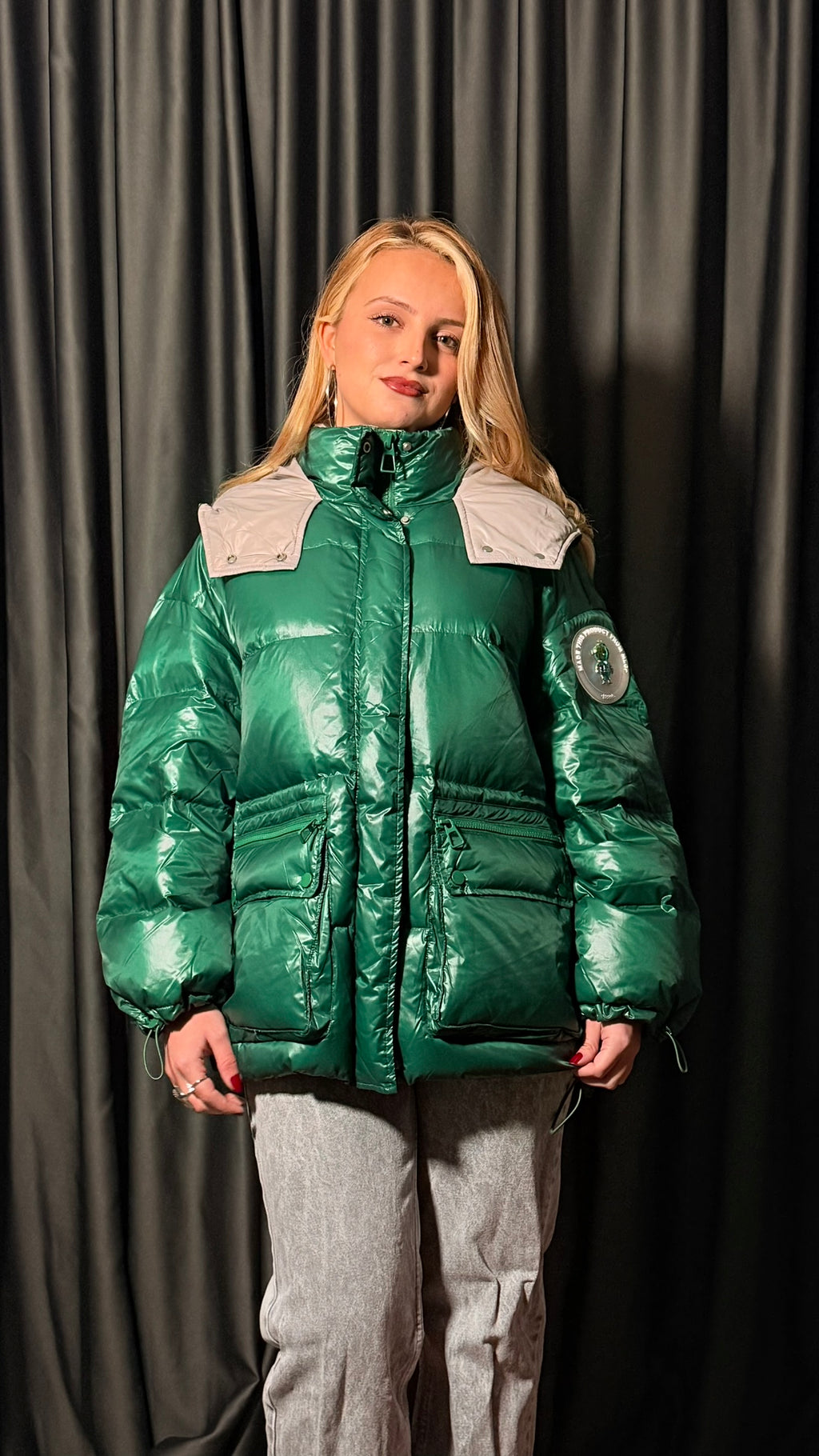 Kaz tüyü tasarım mont