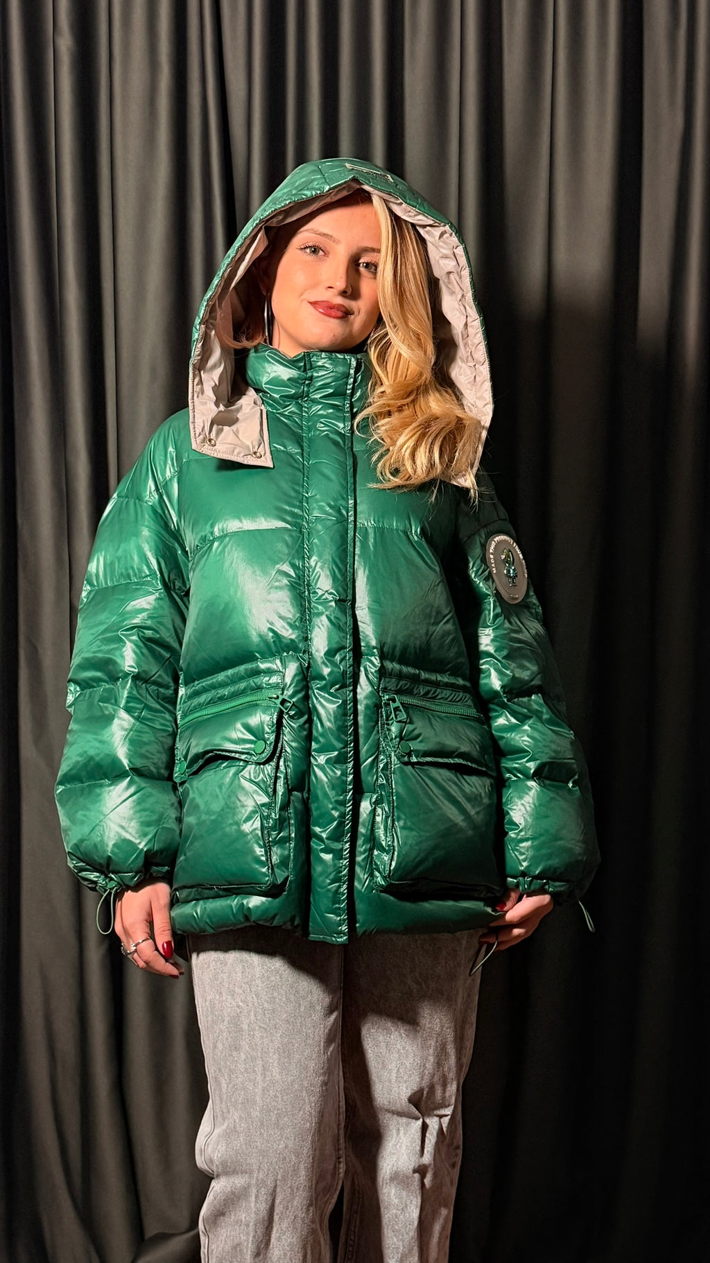 Kaz tüyü tasarım mont