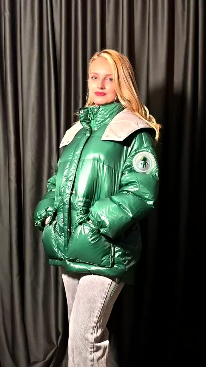 Kaz tüyü tasarım mont